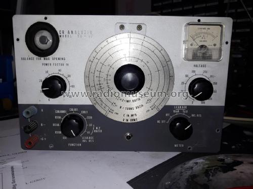 Capacitance - Resistance Analyzer TE-46; Lafayette Radio & TV (ID = 2648159) Equipment