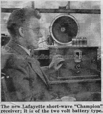 Champion Short Wave Receiver; Lafayette Radio & TV (ID = 1968514) Amateur-R