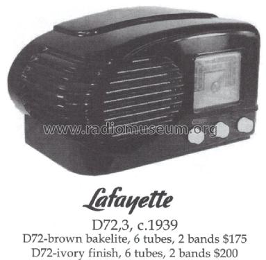 D-73 ; Lafayette Radio & TV (ID = 1439110) Radio