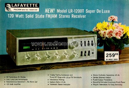 Solid State Receiver LR-1200 ; Lafayette Radio & TV (ID = 2968460) Radio