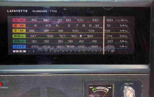 Guardian 7700; Lafayette Radio & TV (ID = 1056393) Radio