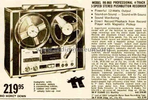 Solid State Stereo Recorder RK-860; Lafayette Radio & TV (ID = 1810769) Reg-Riprod