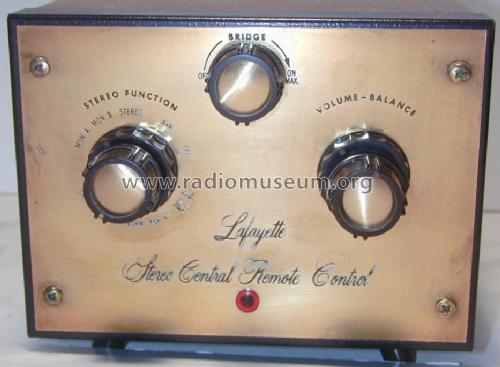 Stereo Central Remote Control ; Lafayette Radio & TV (ID = 997792) Ampl/Mixer