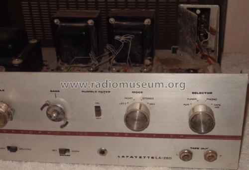 Stereophonic Amplifier LA-260; Lafayette Radio & TV (ID = 2098188) Ampl/Mixer