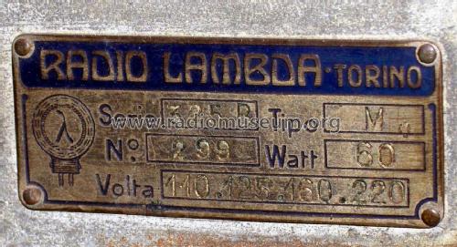 325B-M; Lambda - Olivieri e (ID = 2365612) Radio