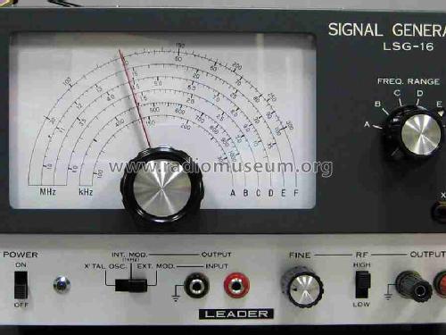 Signal Generator LSG-16; Leader Electronics (ID = 468700) Equipment