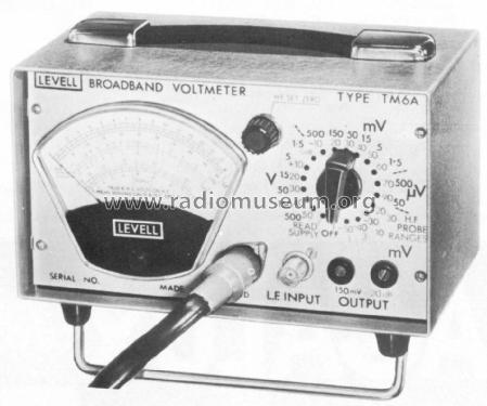 Broadband Voltmeter TM6A; Levell Electronics (ID = 1953237) Equipment