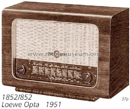 852W; Loewe-Opta; (ID = 387) Radio