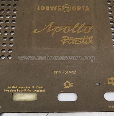 Apollo Plastik 761WD; Loewe-Opta; (ID = 1714287) Radio