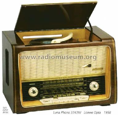 Luna Phono 3743W; Loewe-Opta; (ID = 403) Radio