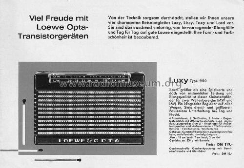 Luxy 5910; Loewe-Opta; (ID = 2805751) Radio