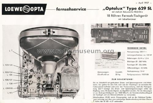 Optalux 629SL; Loewe-Opta; (ID = 1833955) Television