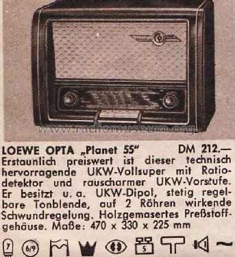 Planet 55 539W ; Loewe-Opta; (ID = 433806) Radio