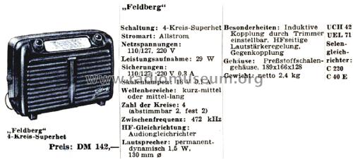 Feldberg KM; Lorenz; Berlin, (ID = 2795761) Radio