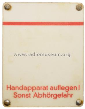 Feldfernsprecher FF54 OB/ZB 12-120-4847; Lorenz; Berlin, (ID = 1412091) Telephony