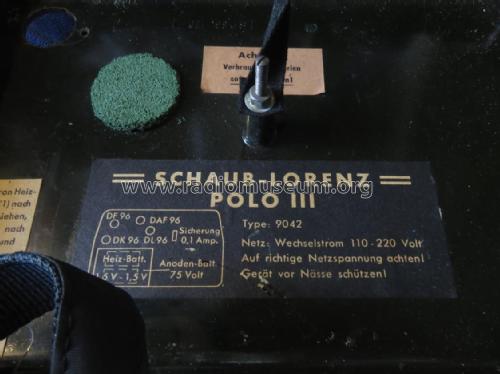 Polo III Type 9042; Schaub und Schaub- (ID = 2105573) Radio