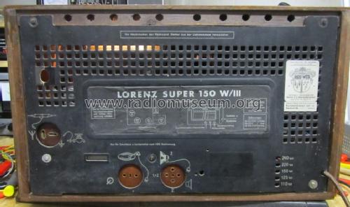 Super 150W/III; Lorenz; Berlin, (ID = 1543855) Radio