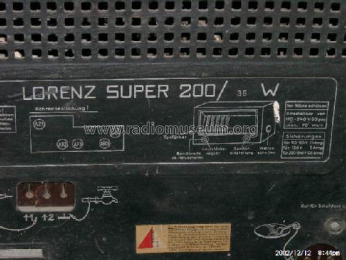 Super 200/38W; Lorenz; Berlin, (ID = 156881) Radio
