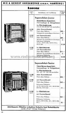 Supercelohet Junior KG ; Lorenz; Berlin, (ID = 1580102) Radio