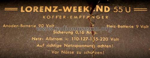 Weekend 55U Type 9011; Lorenz; Berlin, (ID = 2235478) Radio