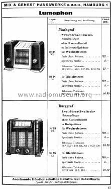 Markgraf W WD210; Lumophon, Bruckner & (ID = 1580148) Radio