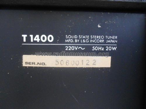 L&G Solid State AM/FM Stereo Tuner T1400; Luxman, Lux Corp.; (ID = 2177612) Radio