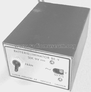 Batterieliminator BE-9; Luxor Radio AB; (ID = 2058066) A-courant