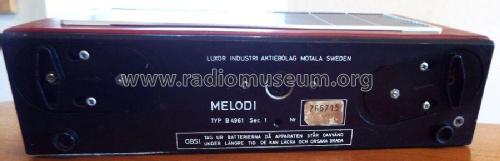 Melodi FM-Selektomat B 4961 Ser.1; Luxor Radio AB; (ID = 2302401) Radio