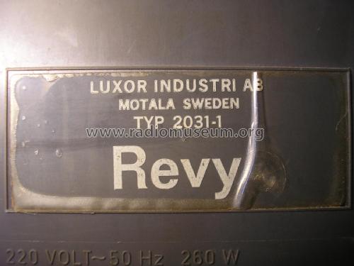 Revy 2031-1 Ch= 18 32617; Luxor Radio AB; (ID = 1790219) Television