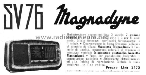 SV76; Magnadyne Radio; (ID = 1401468) Radio