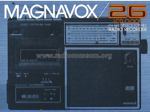 FM-AM/Cassette Portable Radio Recorder 26; Magnavox Co., (ID = 1642938) Radio