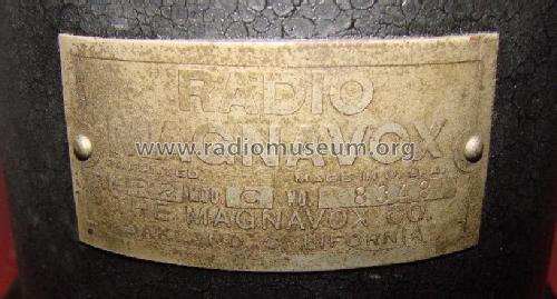 R2C ; Magnavox Co., (ID = 1934580) Speaker-P
