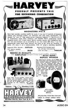 PT6-AH ; Magnecord, Inc. (ID = 1796917) Sonido-V