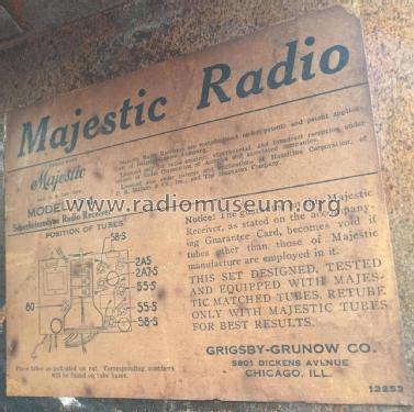 Majestic 174 ; Grigsby-Grunow - (ID = 1974690) Radio