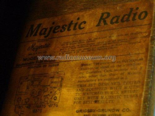 Majestic 599 ; Grigsby-Grunow - (ID = 1298606) Radio