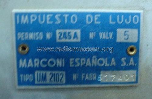 UM-2102; Marconi Española S.A (ID = 1384430) Radio