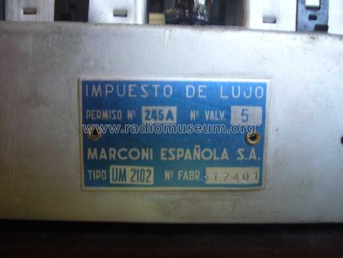 UM-2102; Marconi Española S.A (ID = 1599552) Radio