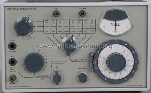 Universal Bridge TF2700; Marconi Instruments, (ID = 773893) Equipment