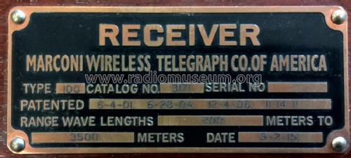 Radio Receiver 106D; Marconi Wireless (ID = 2344362) Crystal