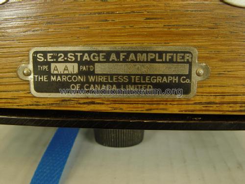 'S.E.' 2-Stage A.F. Amplifier Type A.A.1 'C' Series; Marconi Wireless, (ID = 2761937) Ampl/Mixer