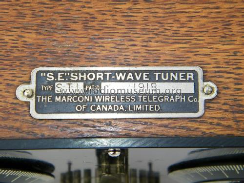 'S.E.' Short-Wave Tuner Type S.T.1. 'C' Series; Marconi Wireless, (ID = 1889346) mod-pre26