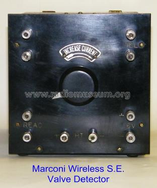 'S.E.' Valve Detector Type V.D.1 'C' Series; Marconi Wireless, (ID = 1067970) mod-pre26
