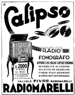 Calipso I E; Marelli Radiomarelli (ID = 1529584) Radio