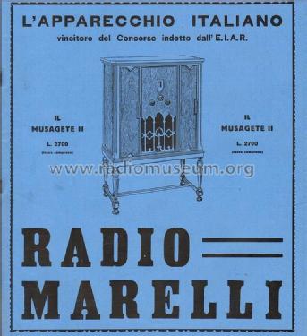 Musagete II ; Marelli Radiomarelli (ID = 2461467) Radio