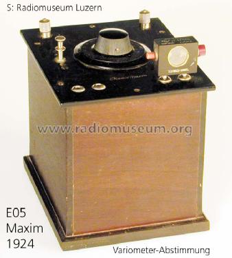 Detektor-Empfänger E05; Maxim; Aarau (ID = 2669) Galena