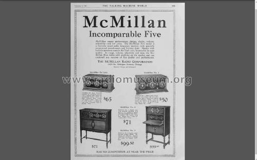 McMillan Five No. 3; McMillan Radio Corp. (ID = 2418453) Radio