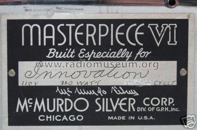 Norwich Masterpiece VI ; McMurdo Silver, Inc. (ID = 308121) Radio