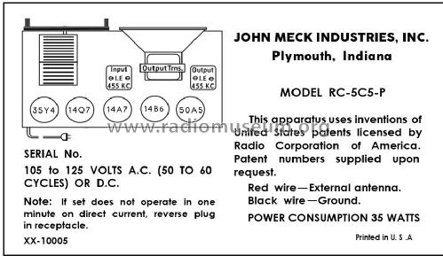 RC-5C5-P Trail Blazer; Meck, John, (ID = 2968788) Radio