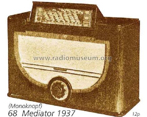 Monoknopf M68A ; Mediator; La Chaux- (ID = 1951) Radio