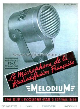 Melodynamic 75-A; Melodium; Paris (ID = 2683843) Microphone/PU